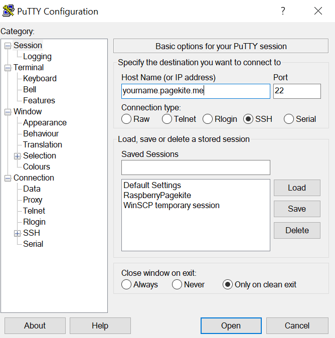 SSH connection